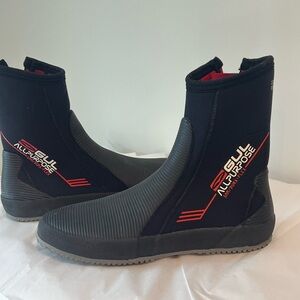 Black and Red Men's All Purpose Sailing Boots